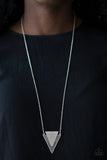 Ancient Arrow - Silver Necklace - Paparazzi Accessories Necklace Bedazzle Me Pretty Mobile Fashion Boutique
