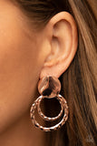 Ancient Arts - Copper Post Earrings - Paparazzi Accessories Post Earrings Bedazzle Me Pretty Mobile Fashion Boutique