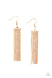 Another Day, Another DRAMA - Gold Earrings - Paparazzi Accessories Earrings Bedazzle Me Pretty Mobile Fashion Boutique