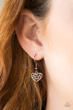 Another Love Story - Copper Necklace - Paparazzi Accessories Necklace Bedazzle Me Pretty Mobile Fashion Boutique
