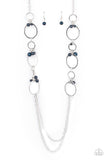 Ante UPSCALE - Blue Necklace - Paparazzi Accessories Necklace Bedazzle Me Pretty Mobile Fashion Boutique