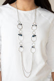 Ante UPSCALE - Blue Necklace - Paparazzi Accessories Necklace Bedazzle Me Pretty Mobile Fashion Boutique