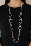 Ante UPSCALE - Copper Necklace - Paparazzi Accessories Necklace Bedazzle Me Pretty Mobile Fashion Boutique