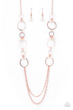 Ante UPSCALE - Copper Necklace - Paparazzi Accessories Necklace Bedazzle Me Pretty Mobile Fashion Boutique