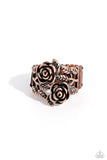 Anything ROSE - Copper Ring - Paparazzi Accessories Ring Bedazzle Me Pretty Mobile Fashion Boutique