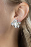 Apple Blossom Pearls - White Post Earrings - Paparazzi Accessories Post Earrings Bedazzle Me Pretty Mobile Fashion Boutique