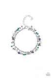 Aquatic Adventure - Blue Bracelet - Paparazzi Accessories Bracelet Bedazzle Me Pretty Mobile Fashion Boutique