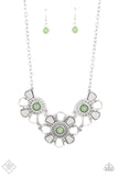 Aquatic Garden - Green Necklace - Paparazzi Accessories Necklace Bedazzle Me Pretty Mobile Fashion Boutique