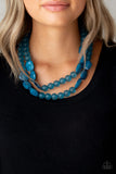 Arctic Art - Blue Necklace - Paparazzi Accessories Necklace Bedazzle Me Pretty Mobile Fashion Boutique