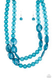Arctic Art - Blue Necklace - Paparazzi Accessories Necklace Bedazzle Me Pretty Mobile Fashion Boutique