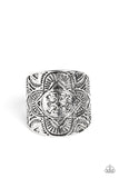 Argentine Arches - Silver Ring - Paparazzi Accessories Ring Bedazzle Me Pretty Mobile Fashion Boutique