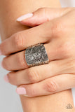 Argentine Arches - Silver Ring - Paparazzi Accessories Ring Bedazzle Me Pretty Mobile Fashion Boutique