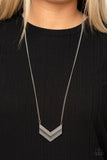 Armed and FABULOUS - Silver Necklace - Paparazzi Accessories Necklace Bedazzle Me Pretty Mobile Fashion Boutique