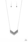 Armed and FABULOUS - Silver Necklace - Paparazzi Accessories Necklace Bedazzle Me Pretty Mobile Fashion Boutique