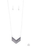 Armed and FABULOUS - White Necklace - Paparazzi Accessories Necklace Bedazzle Me Pretty Mobile Fashion Boutique