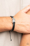 Arrow Pharaoh - Black Bracelet - Paparazzi Accessories Bracelet Bedazzle Me Pretty Mobile Fashion Boutique