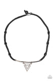 Arrowed Admiral - Black Necklace - Paparazzi Accessories Necklace Bedazzle Me Pretty Mobile Fashion Boutique