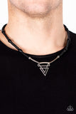 Arrowed Admiral - Black Necklace - Paparazzi Accessories Necklace Bedazzle Me Pretty Mobile Fashion Boutique