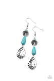 Artfully Artisan - Blue Earrings - Paparazzi Accessories Earrings Bedazzle Me Pretty Mobile Fashion Boutique