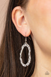ARTIFACT Checker - Silver Earrings - Paparazzi Accessories Earrings Bedazzle Me Pretty Mobile Fashion Boutique