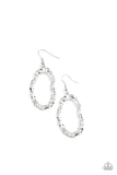ARTIFACT Checker - Silver Earrings - Paparazzi Accessories Earrings Bedazzle Me Pretty Mobile Fashion Boutique