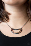 Artificial Arches - Black Necklace - Paparazzi Accessories Necklace Bedazzle Me Pretty Mobile Fashion Boutique