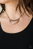 Artificial Arches - Copper Necklace - Paparazzi Accessories Necklace Bedazzle Me Pretty Mobile Fashion Boutique