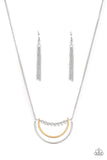 Artificial Arches - Silver Necklace - Paparazzi Accessories Necklace Bedazzle Me Pretty Mobile Fashion Boutique