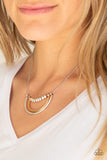 Artificial Arches - Silver Necklace - Paparazzi Accessories Necklace Bedazzle Me Pretty Mobile Fashion Boutique