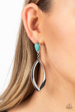 Artisan Anthem - Blue Post Earrings - Paparazzi Accessories Post Earrings Bedazzle Me Pretty Mobile Fashion Boutique