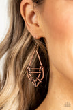 Artisan Apparatus - Copper Earrings - Paparazzi Accessories Earrings Bedazzle Me Pretty Mobile Fashion Boutique