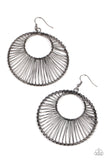 Artisan Applique - Black Earrings - Paparazzi Accessories Earrings FS-Bedazzle Me Pretty Mobile Fashion Boutique