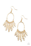 Artisan Aria - Gold Earrings - Paparazzi Accessories Earrings Bedazzle Me Pretty Mobile Fashion Boutique