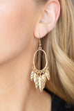 Artisan Aria - Gold Earrings - Paparazzi Accessories Earrings Bedazzle Me Pretty Mobile Fashion Boutique
