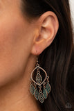 Artisan Garden - Copper Earrings - Paparazzi Accessories Earrings Bedazzle Me Pretty Mobile Fashion Boutique