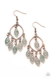 Artisan Garden - Copper Earrings - Paparazzi Accessories Earrings Bedazzle Me Pretty Mobile Fashion Boutique