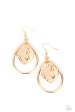 Artisan Refuge - Gold Earrings - Paparazzi Accessories Earrings Bedazzle Me Pretty Mobile Fashion Boutique