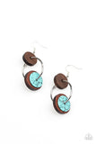 Artisanal Aesthetic - Blue Earrings - Paparazzi Accessories Earrings FS-Bedazzle Me Pretty Mobile Fashion Boutique