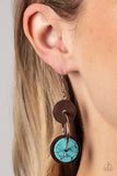 Artisanal Aesthetic - Blue Earrings - Paparazzi Accessories Earrings FS-Bedazzle Me Pretty Mobile Fashion Boutique