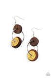 Artisanal Aesthetic - Yellow Earrings - Paparazzi Accessories Earrings Bedazzle Me Pretty Mobile Fashion Boutique