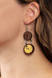 Artisanal Aesthetic - Yellow Earrings - Paparazzi Accessories Earrings Bedazzle Me Pretty Mobile Fashion Boutique