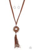 ARTISANS and Crafts - Brown Necklace - Paparazzi Accessories Necklace Bedazzle Me Pretty Mobile Fashion Boutique