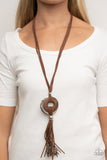 ARTISANS and Crafts - Brown Necklace - Paparazzi Accessories Necklace Bedazzle Me Pretty Mobile Fashion Boutique