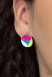 Artistic Expression 2 - Multi Post Earrings - Paparazzi Accessories Post Earrings Bedazzle Me Pretty Mobile Fashion Boutique