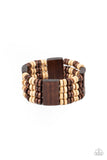Aruba Attire - Brown Bracelet - Paparazzi Accessories Bracelet Bedazzle Me Pretty Mobile Fashion Boutique