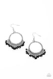As if by Magic - Black Earrings - Paparazzi Accessories Earrings Bedazzle Me Pretty Mobile Fashion Boutique