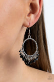 As if by Magic - Black Earrings - Paparazzi Accessories Earrings Bedazzle Me Pretty Mobile Fashion Boutique
