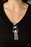 As MOON As I Can - White Necklace - Paparazzi Accessories Necklace Bedazzle Me Pretty Mobile Fashion Boutique
