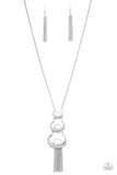 As MOON As I Can - White Necklace - Paparazzi Accessories Necklace Bedazzle Me Pretty Mobile Fashion Boutique