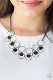 Ask and You SHELL Receive - Black Necklace - Paparazzi Accessories Necklace Bedazzle Me Pretty Mobile Fashion Boutique